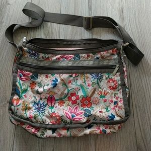 Lesportsac purse, used, with makeup bag
